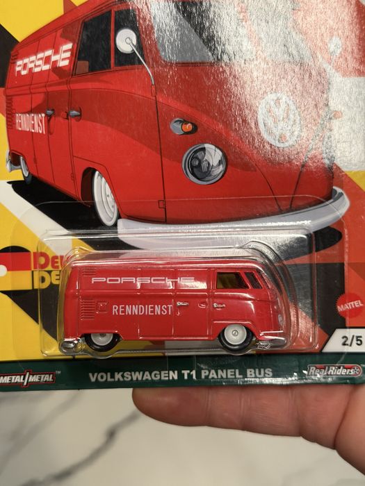 Hot Wheels Premium Volkswagen T1 Panel Bus Porsche Deutschland Design