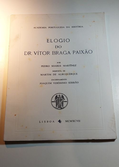 Elogio do Dr. Vítor Braga Paixão - Pedro Soares Martínez (1997)