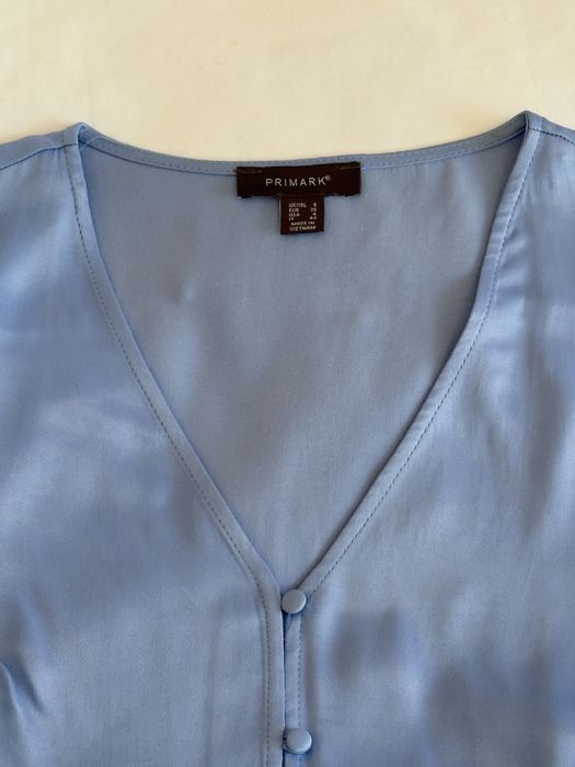 Blusa Cetim Azul S/36