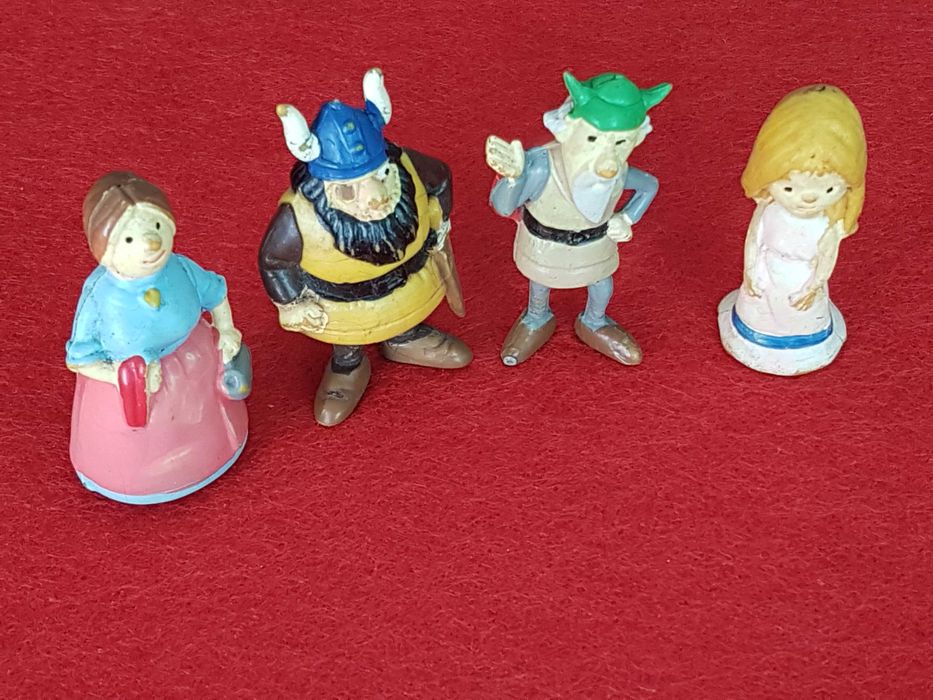 Bonecos em PVC da Série de desenhos animados "Vicky, o Viking" Anos 1970