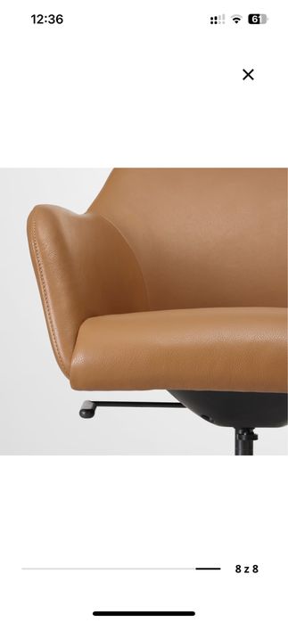Tossberg Ikea krzeslo konferencyjne skora czarny