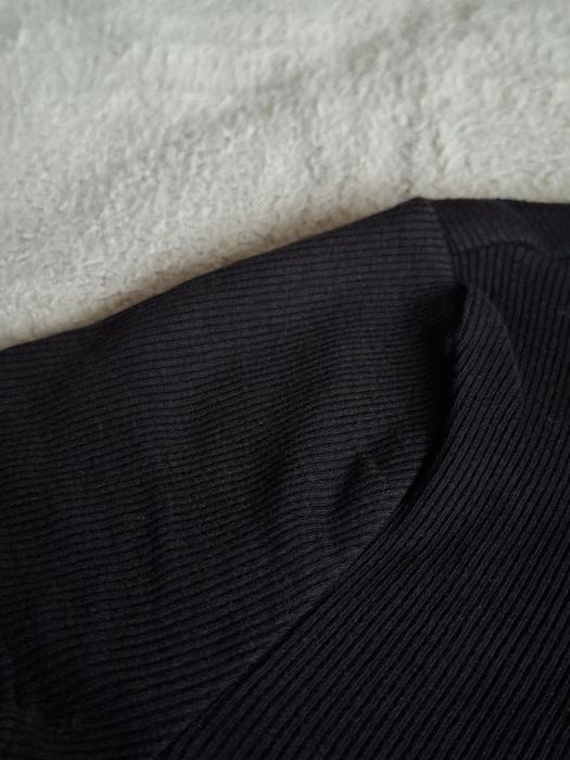 Czarny, bawełniany top H&M XS/S