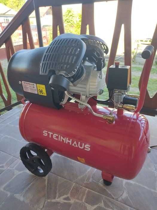 Компресор повітряний поршневий 2-циліндровий компресcор Steinhaus 50 л