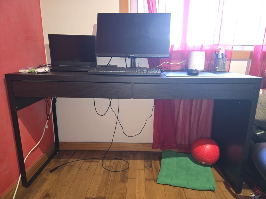 Black Two-Drawer Desk64553332226691120