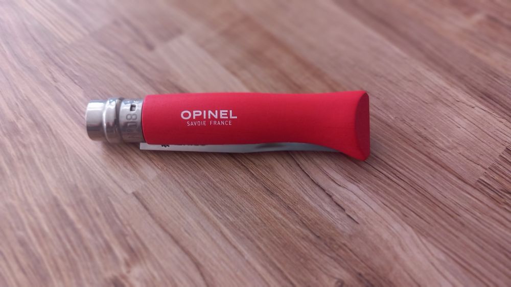Canivete Opinel N° 8 cabo vermelho em perfeito estado