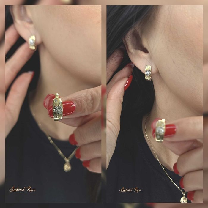 Złote kolczyki p.585/3,58g