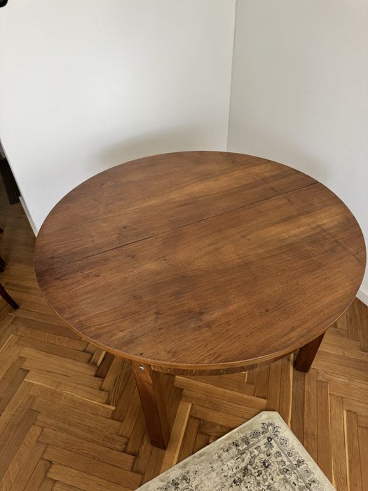 Stół drewniany rozkładany 110cm x 160 cm antykwariat
