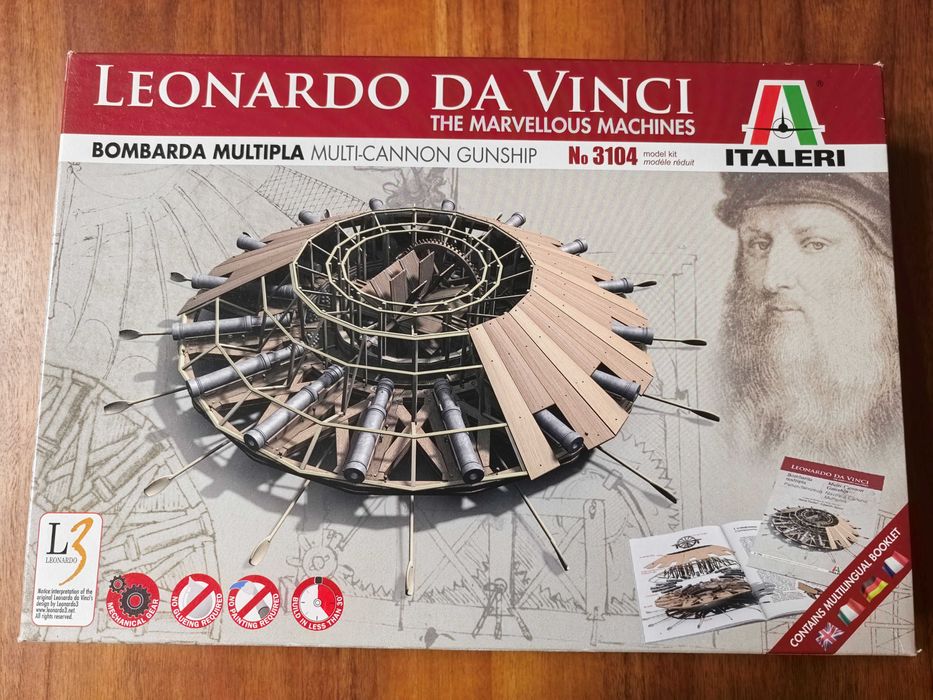 Leonardo da Vinci. Italeri. Bombarda Multipla/ Multi-Cannon Gunship.