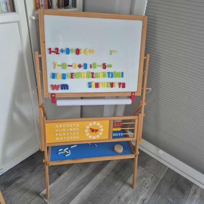 Tablica edukacyjna dziecieca dwustronna