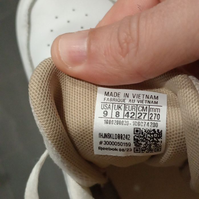 Título: Reebok Court White/Oat – Como novos