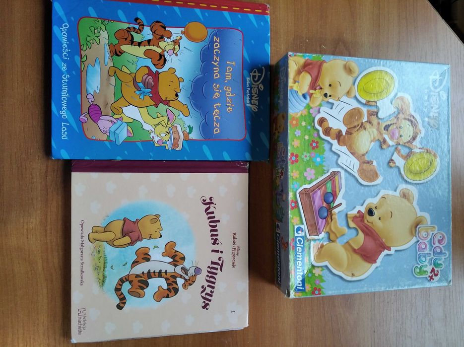 Zestaw Kubuś Puchatek książki bajki puzzle Clementoni edu baby