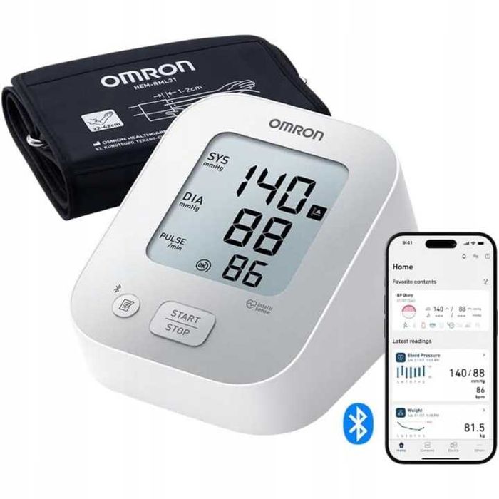 Ciśnieniomierz naramienny OMRON X2+ Connect Bluetooth 22–42 cm automatyczny