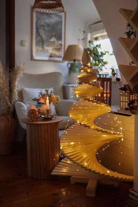 Choinka drewniana EKO, choinka ekologiczna z drewna, ozdoba świąteczne