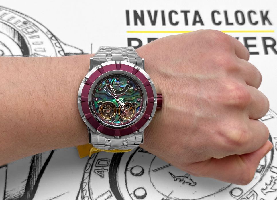 Годинник Invicta Reserve 43229 Automatic Open Heart Abalone 54mm 500MT