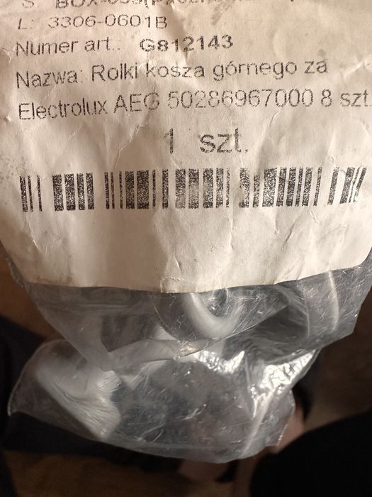 Rolki kółka kosza górnego zmywarki electrolux