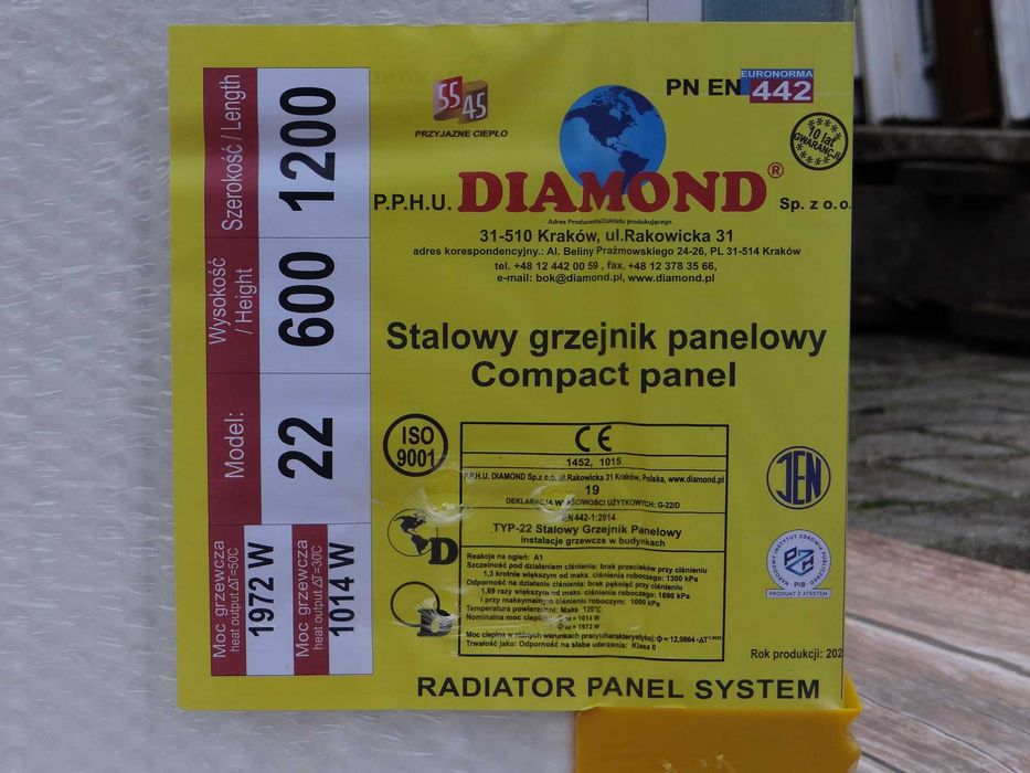 Wysyłka Grzejnik c22 600x1200 Wysoka moc grzania! SZADEK
