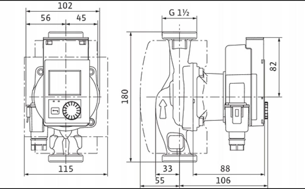 Pompa Obiegowa Wilo Stratos Pico 25/0,5-4 PN10 180mm