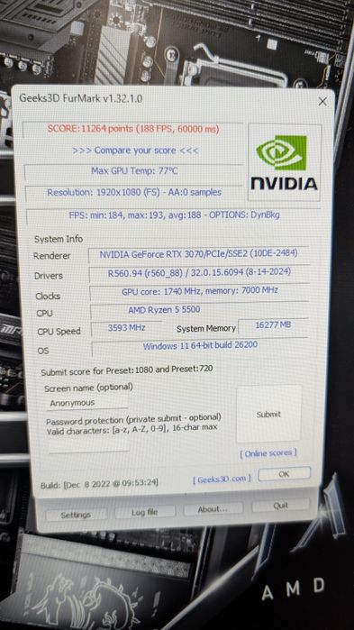 Komputer gamingowy ryzen 5 rtx 3070 ssd500nvme 16gb