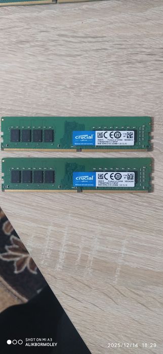 Crucial  16gb DDR4 2133MHz  (2*8) комплект