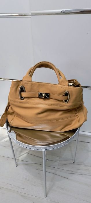 Skórzane torba Emporio Armani citybag, birken