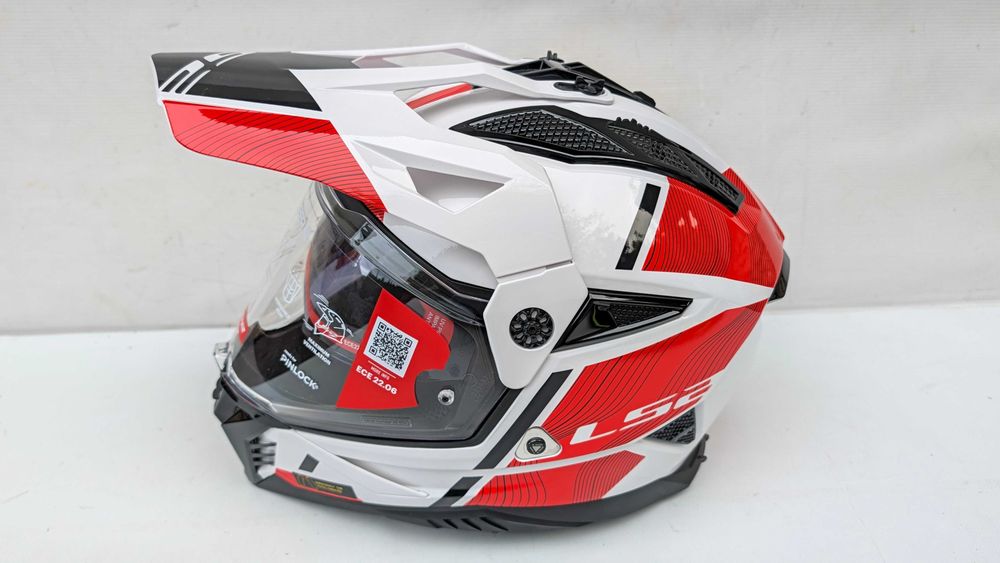 Kask Motocyklowy LS2 MX702 PIONEER II Hill White/Red