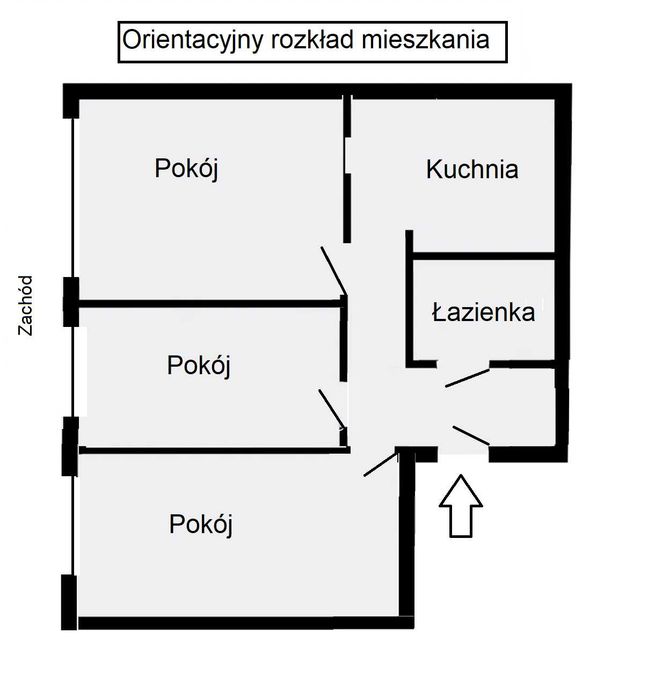 Mieszkanie, Kielce, KSM, 3 pokoje, ul. Spółdzielcza, 46,1 m2