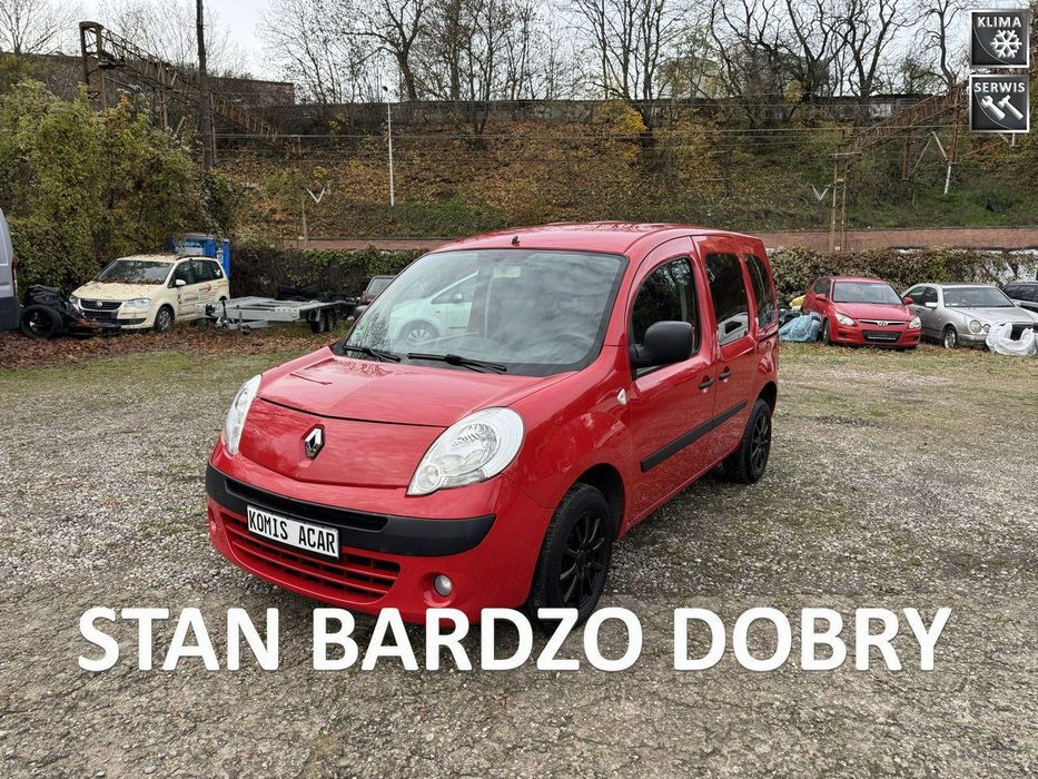 Renault Kangoo 1.6MPi-87km-Serwisowany-Bezwypadkowy-2-Właściciel-Klimatyzacja-Alufelg