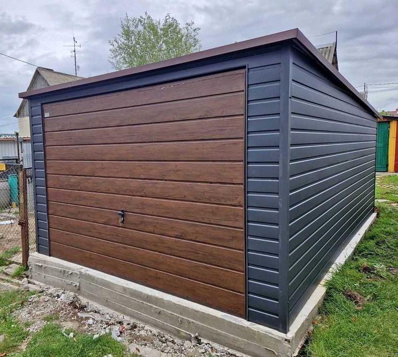 Blaszak Garaż blaszany 6mx5m PREMIUM dostawa w całej Polsce Montaż Gratis Garaże blaszane 6x5 6x6 7x5 7x6 8x5 8x6 Producent