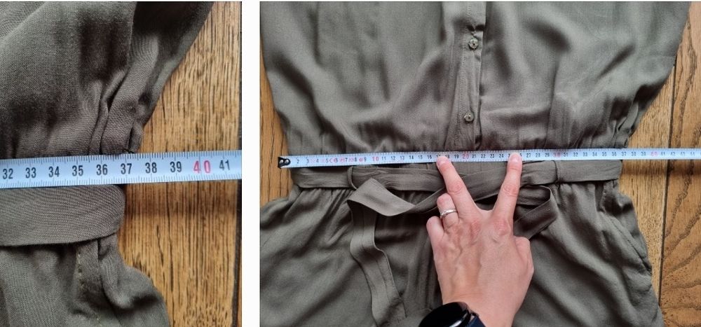 Kombinezon damski, krótki, letni, khaki, Sinsay, rozm L