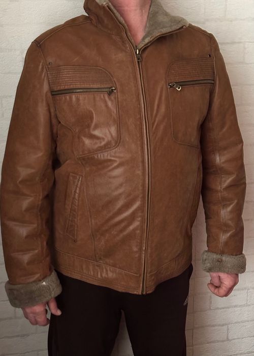 Шкіряна дублянка з овчини