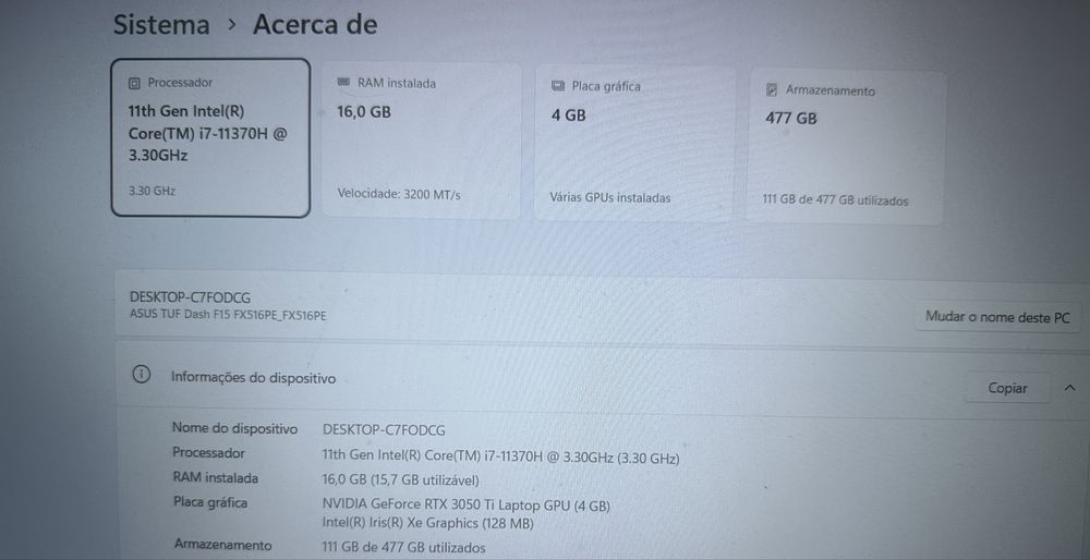 ASUS TUF Dash F15 | i7-11370H | RTX 3050 | 16GB RAM | 144hz IPS