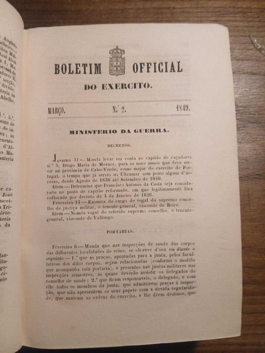 Boletim Oficial do Exercito (1849 a 1852), Profusamente Ilustrado