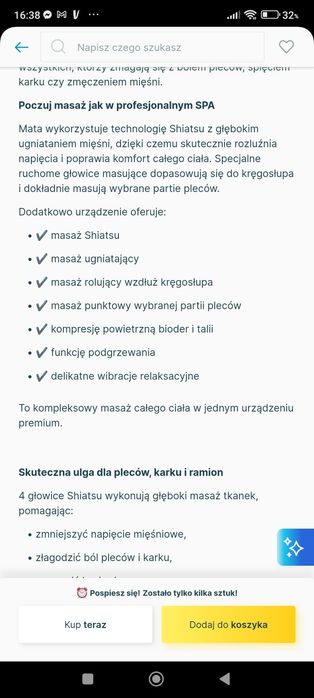 Fotel masujących