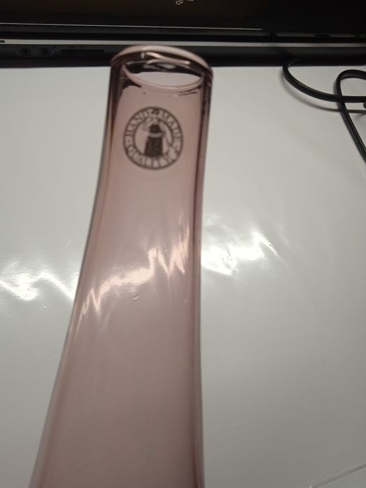 Ваза, бутылка ручной работы. Стеклянная ваза. Вдувное стекло