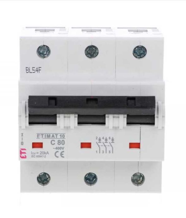 Автомат 80A ETI триполюсний 3/80А+ незалежний розчіплювач