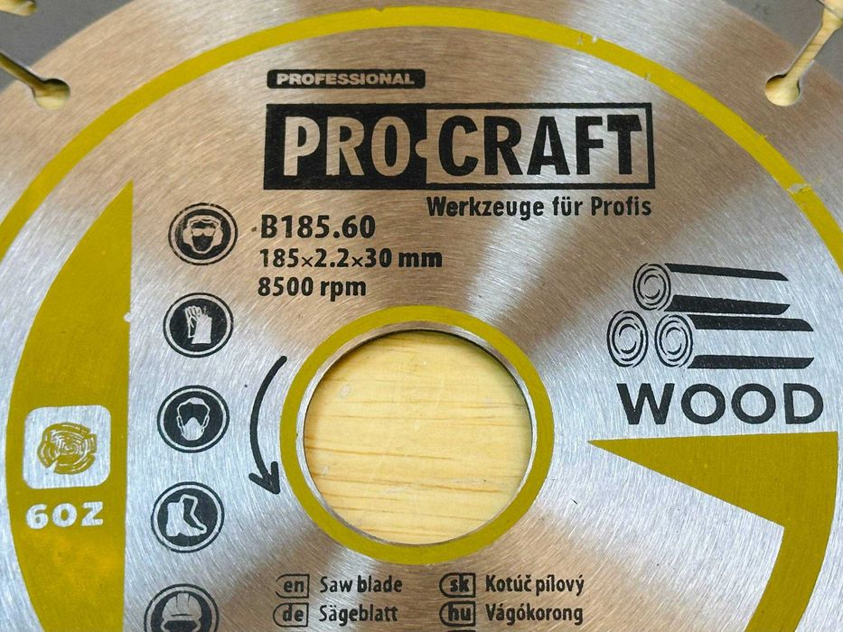 Диск Пиляльний Procraft  По дереву |Універсальна посадка на Циркулярку