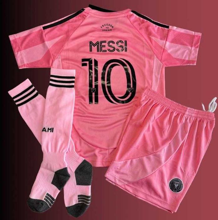 Komplet piłkarski koszulka Leo Messi Inter Miami rozmiary