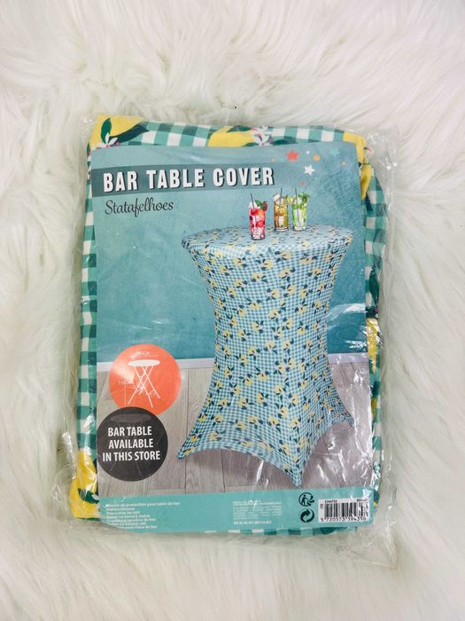 Elastyczne nakrycie pokrowiec na stolik barowy balkonowy 110x80cm
