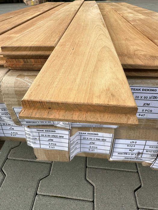 Deska tarasowa Teak 20x90/120x1500mm  Fas KD