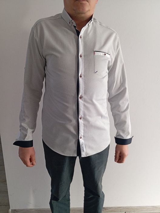 Męska koszula L elegancka święta sylwester wesele ślub komunia okazję