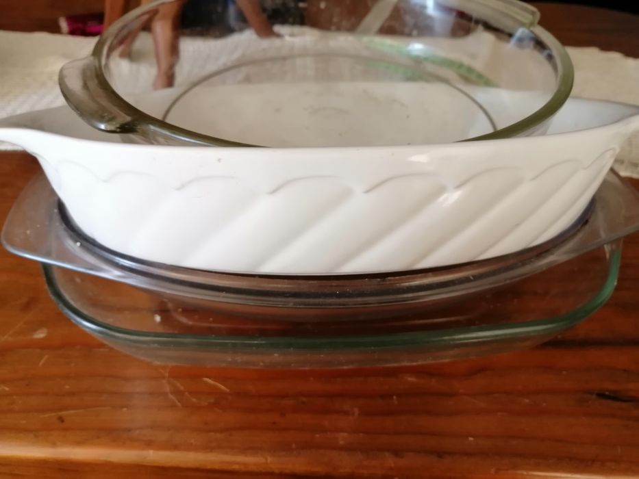 Travessas em vidro para forno