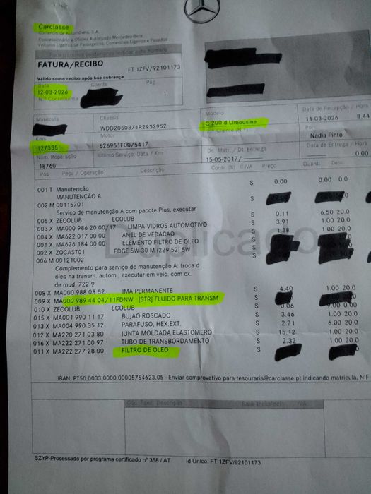 Mercedes C200d Avantgarde auto 2017 nacional revisões na marca