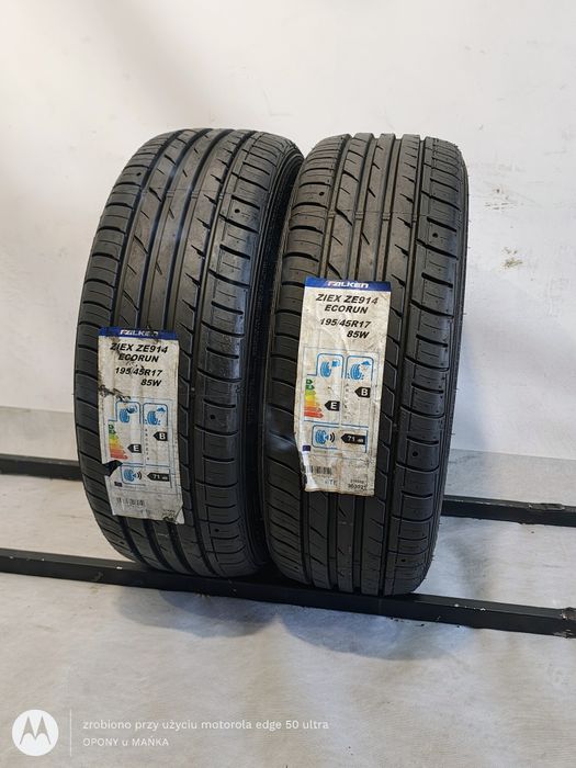 Falken Ziex ZE914 Ecorun 195/45R17 Letnie Para Nowe DOT0818