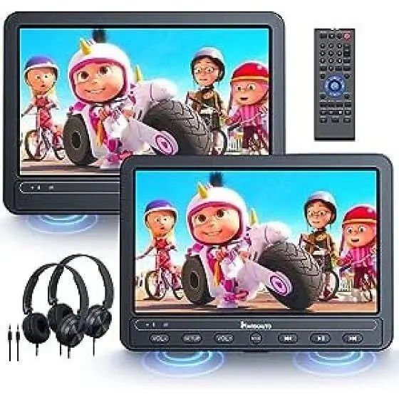 Портативний DVD плеєр GOnavidio NB0621B-N3 з двома дисплеями