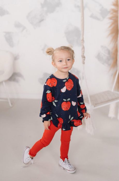 Koralowe legginsy ocieplane 128/134 – MamTenLuz, super cena