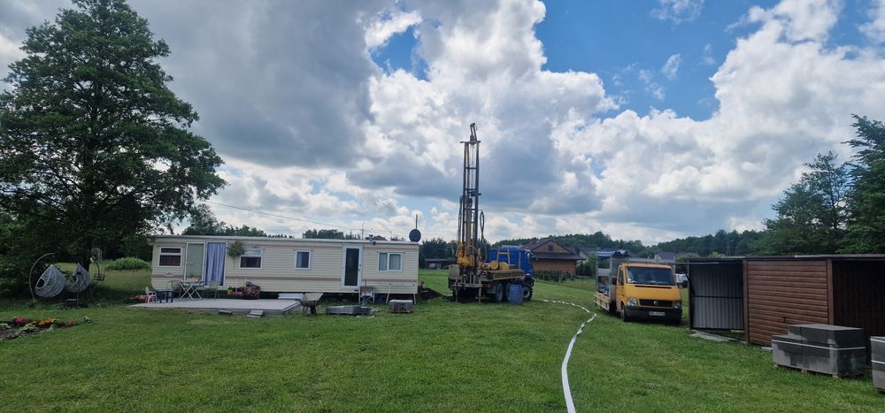 Wiercenie studni. Odwierty pod dolne zrudło pompy ciepła
