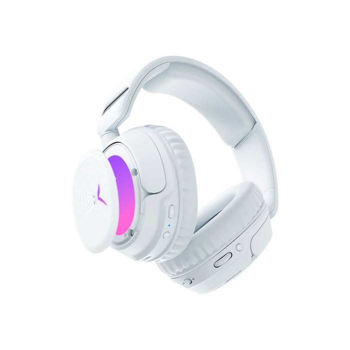 Бездротова гарнітура HyperX Cloud Flight 2 White (B5VC5AA) RGB 2,4 ГГЦ Bluetooth 5.4 звук 7.1