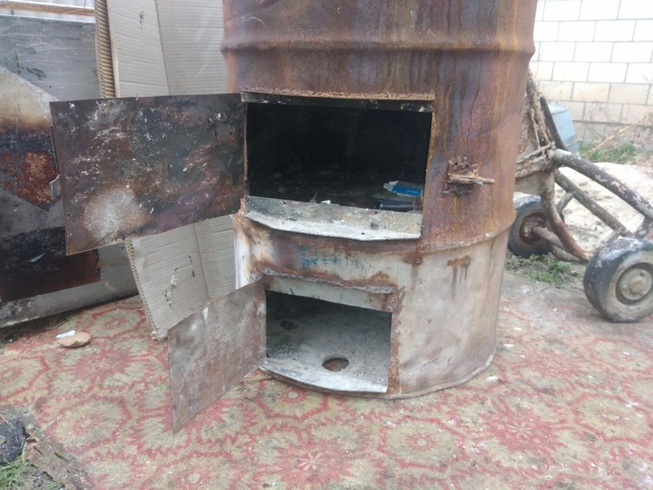 Буржуйка лёгкая, большая, дверки до печки