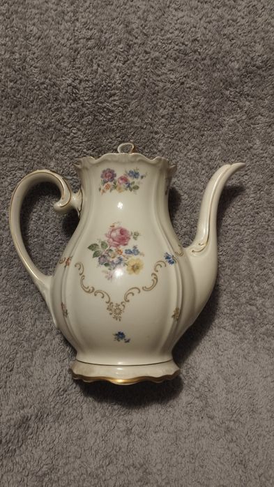 Фарфоровый кувшин (чайник, кофейник), роспись позолота,"VEB R", Герман
