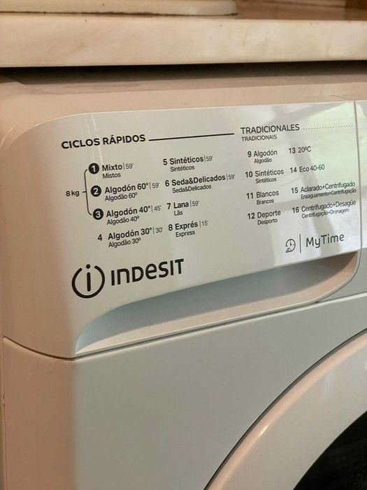 Máquina de Lavar Roupa Indesit – Modelo MTWE 81295 W SPT – €200